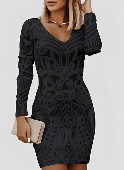 Caitlyn - Stylish, long-sleeve Slim-Fit dress for women