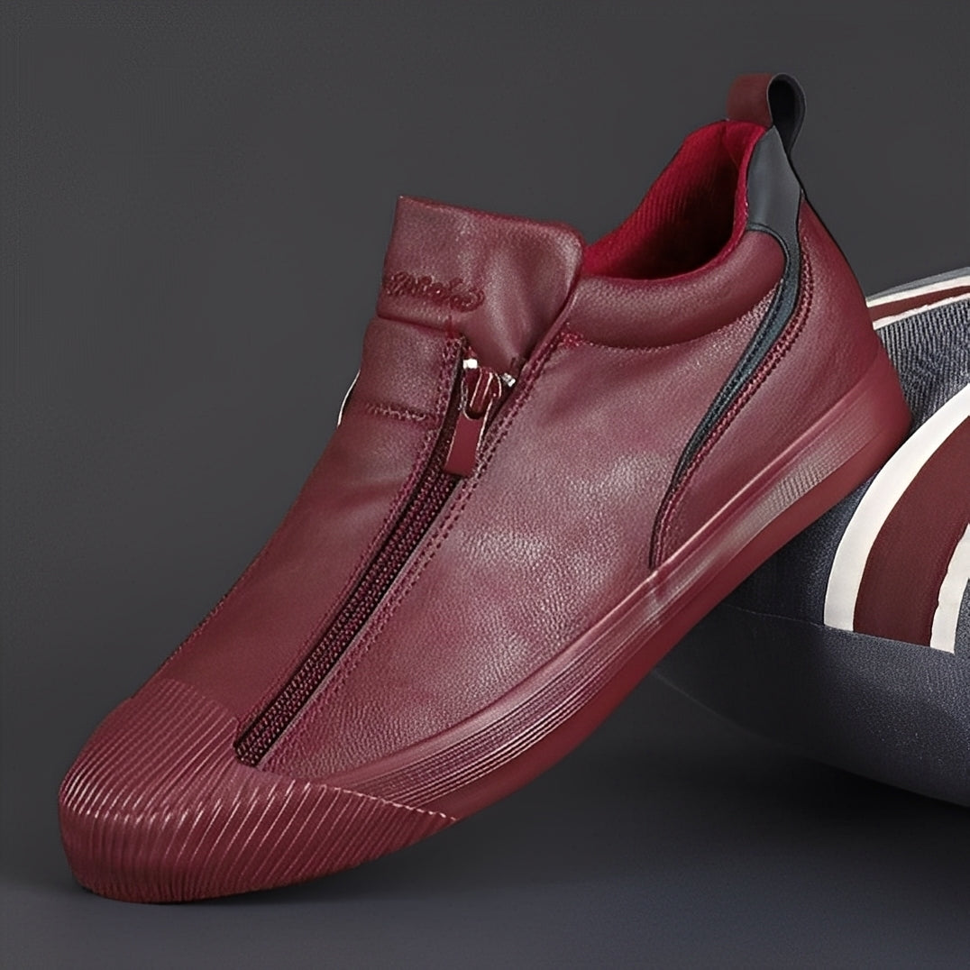 Jerred - Modern Leather Shoes with Zipper for Men