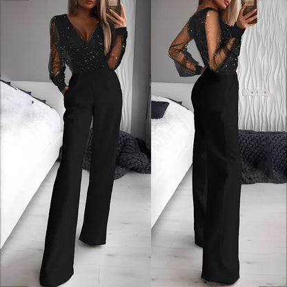 Morgana - Κομψός Jumpsuit με ευρύ πόδι για γυναίκες