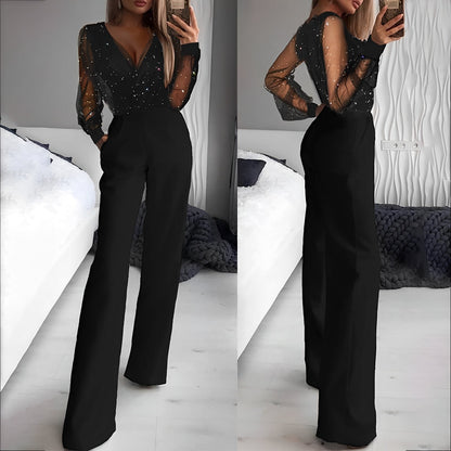 Catherina - Κομψός Jumpsuit με V-λαιμόκοψη για γυναίκες