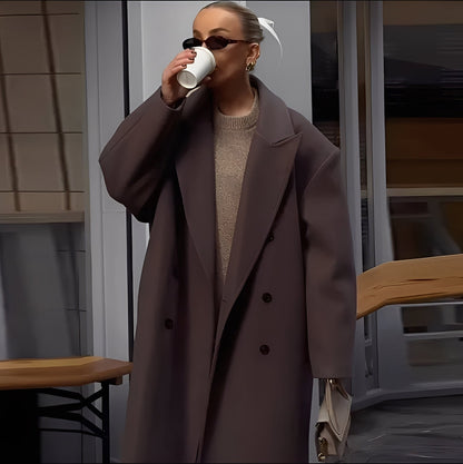 Veronica - Elegant, casual long coat for women