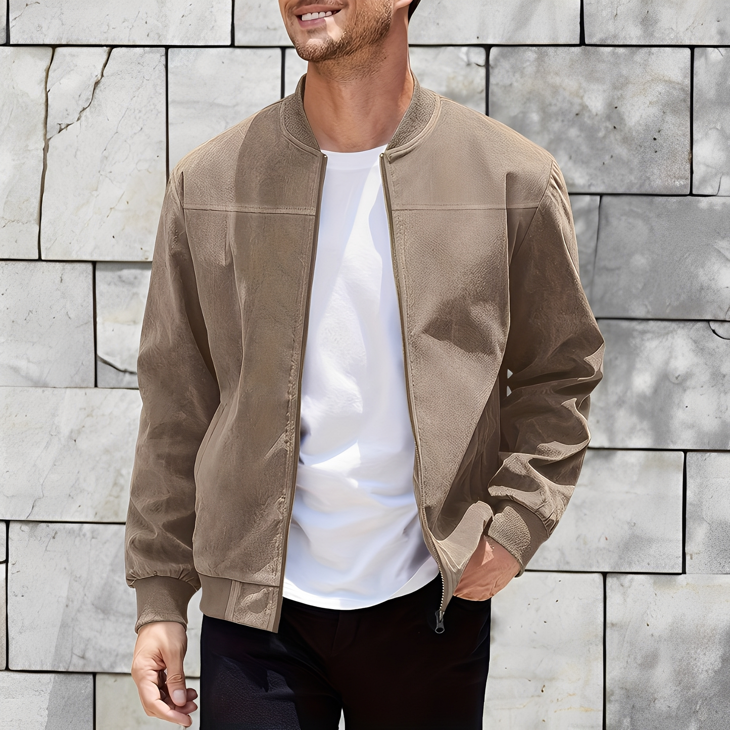 Easton - Κλασική, στιλάτη δερμάτινη ζακέτα για άνδρες