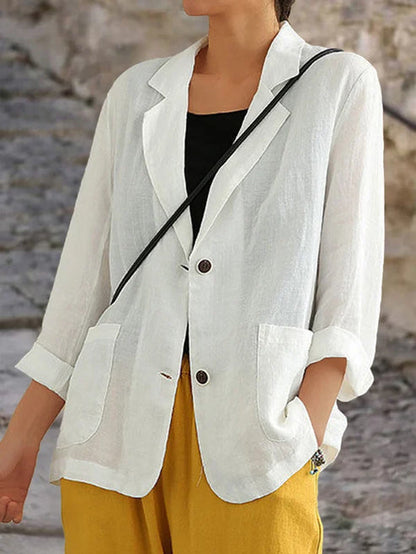 Ornella – Summer linen jacket for women with loose fit