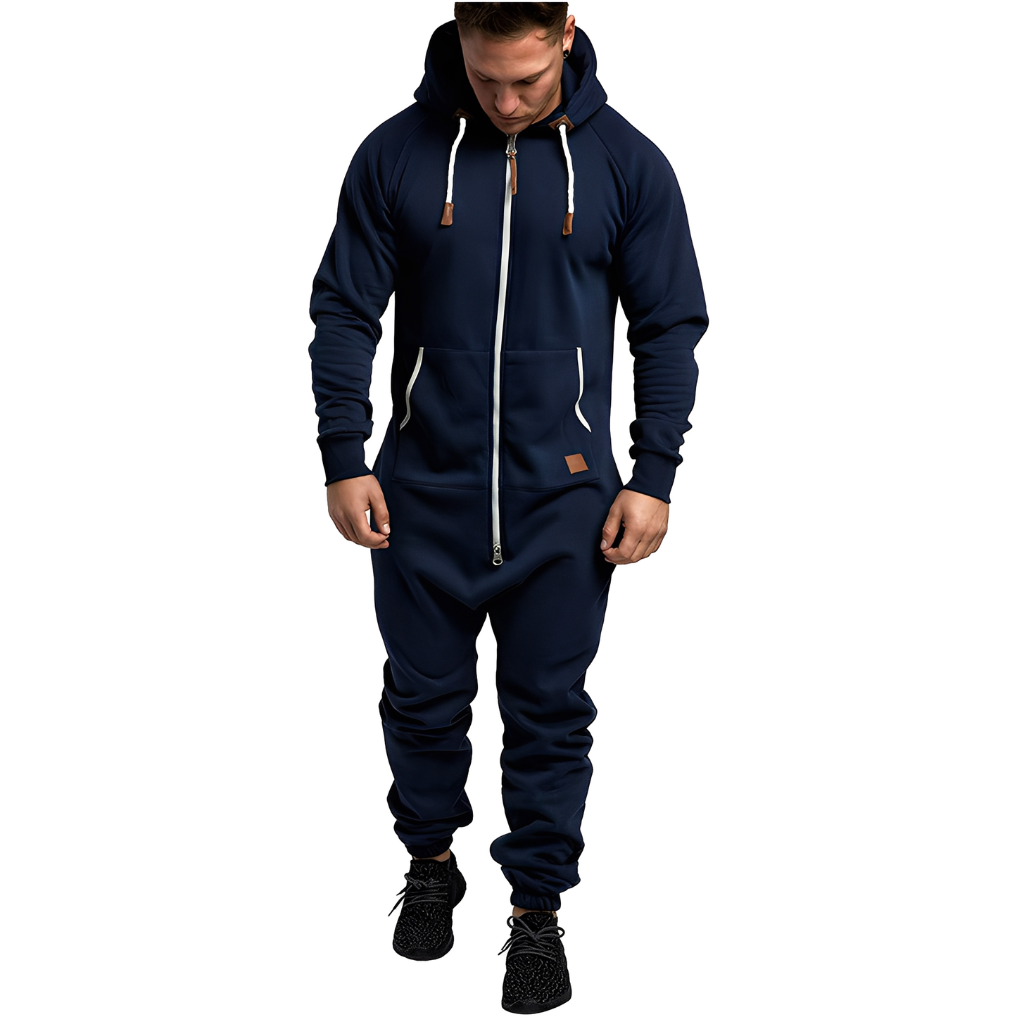 Benson - Relaxed Fleece Jumpsuit with Hood for Men
