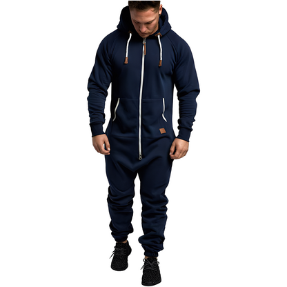 Benson - Relaxed Fleece Jumpsuit with Hood for Men