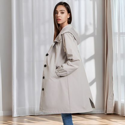Vivyan - Daily waterproof jacket with hood for women