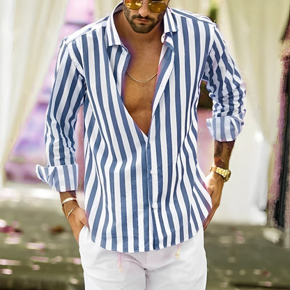 Greyson - Comfortable summer shirt with stripes for men