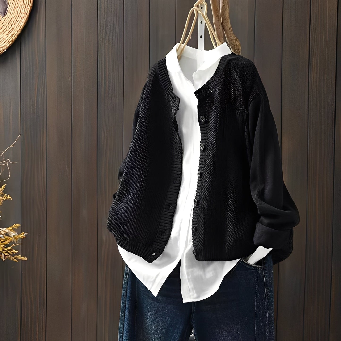 Shanon - Κλασική, χαλαρό κοψίματος ζακέτα για γυναίκες