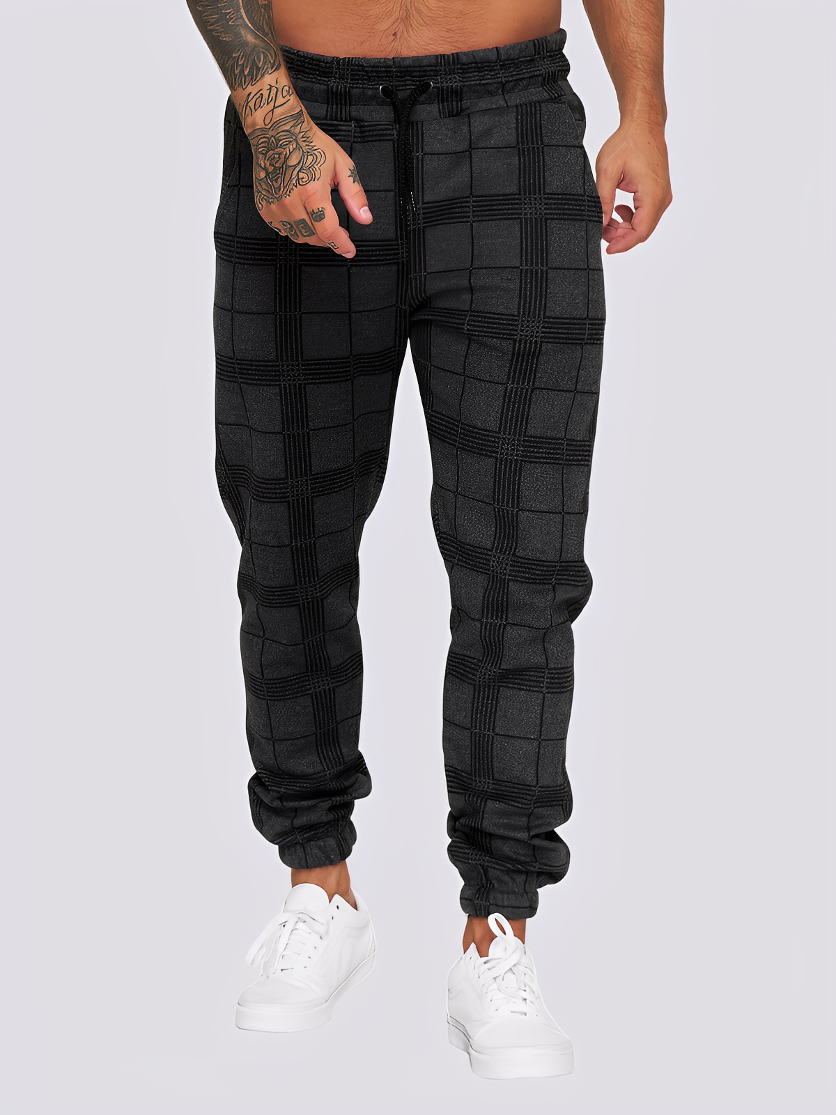 Jaeden - Στιλάτο καρό παντελόνι για άνδρες