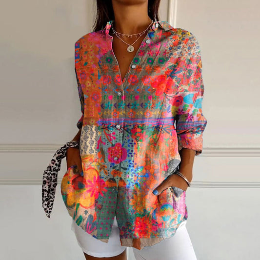 Anna - Elegant blouse with floral print