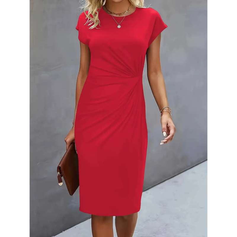 Elina – Formal women's dress with short sleeves