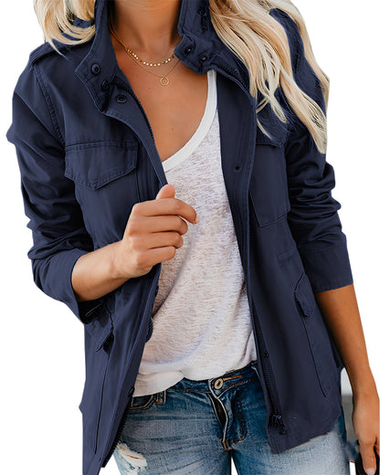 Rachyl - Daily denim jacket with zipper for women