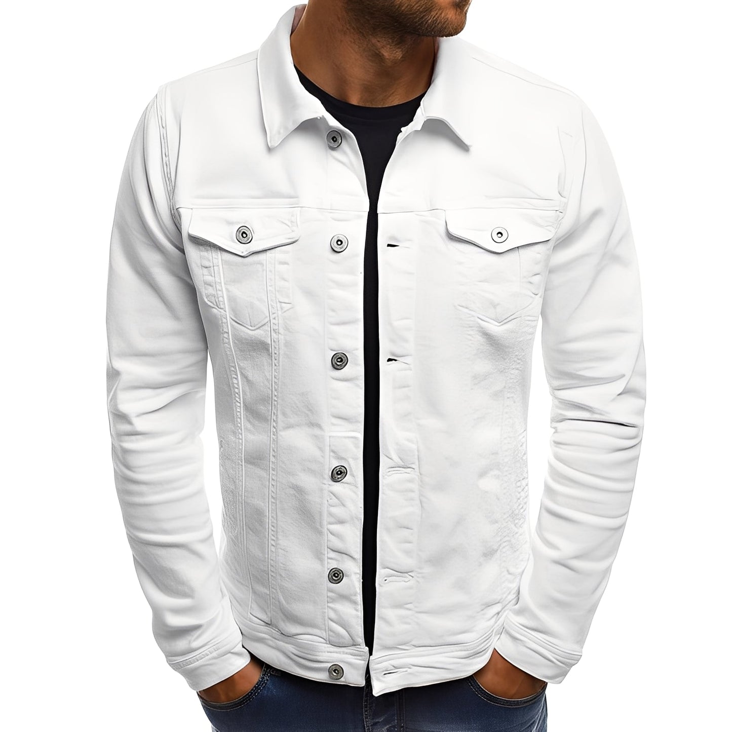 Steven - Στιλάτη Τζιν Ζακέτα με Τσέπες για Άνδρες