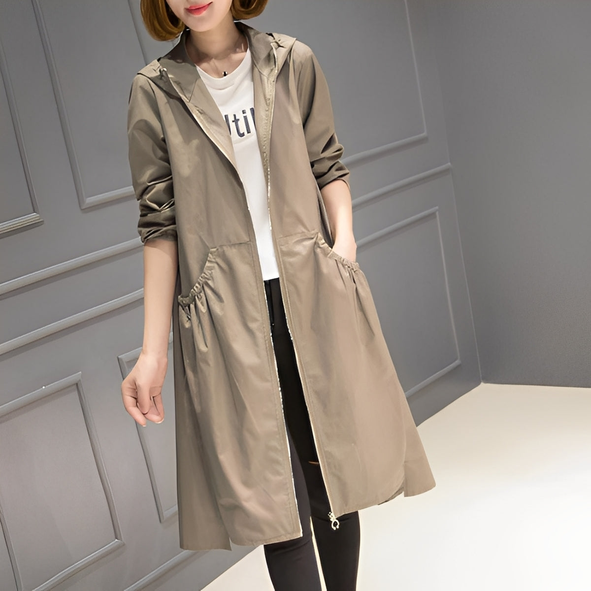 Margarette - Stylish Hooded Raincoat for Women