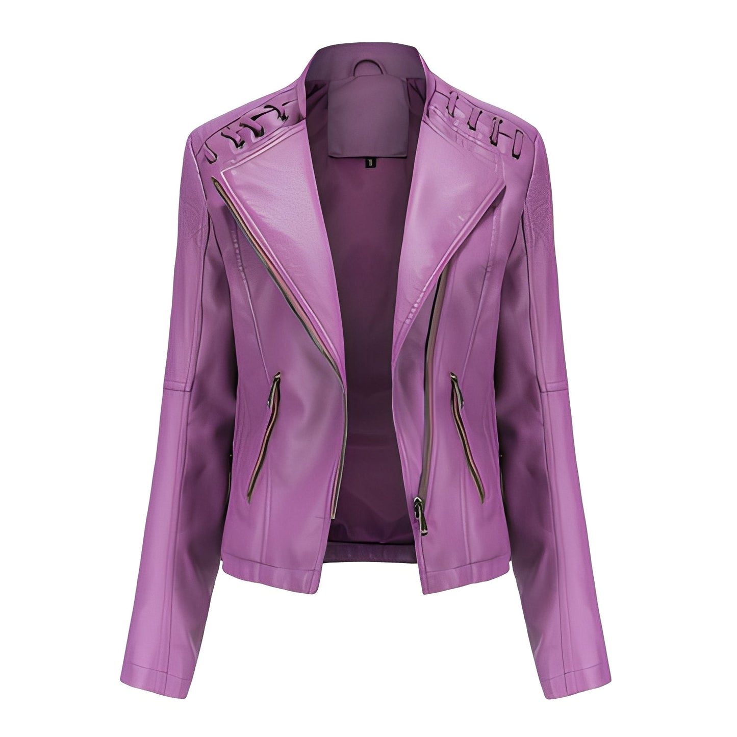 Narelle - Stylish, slim short leather jacket for women