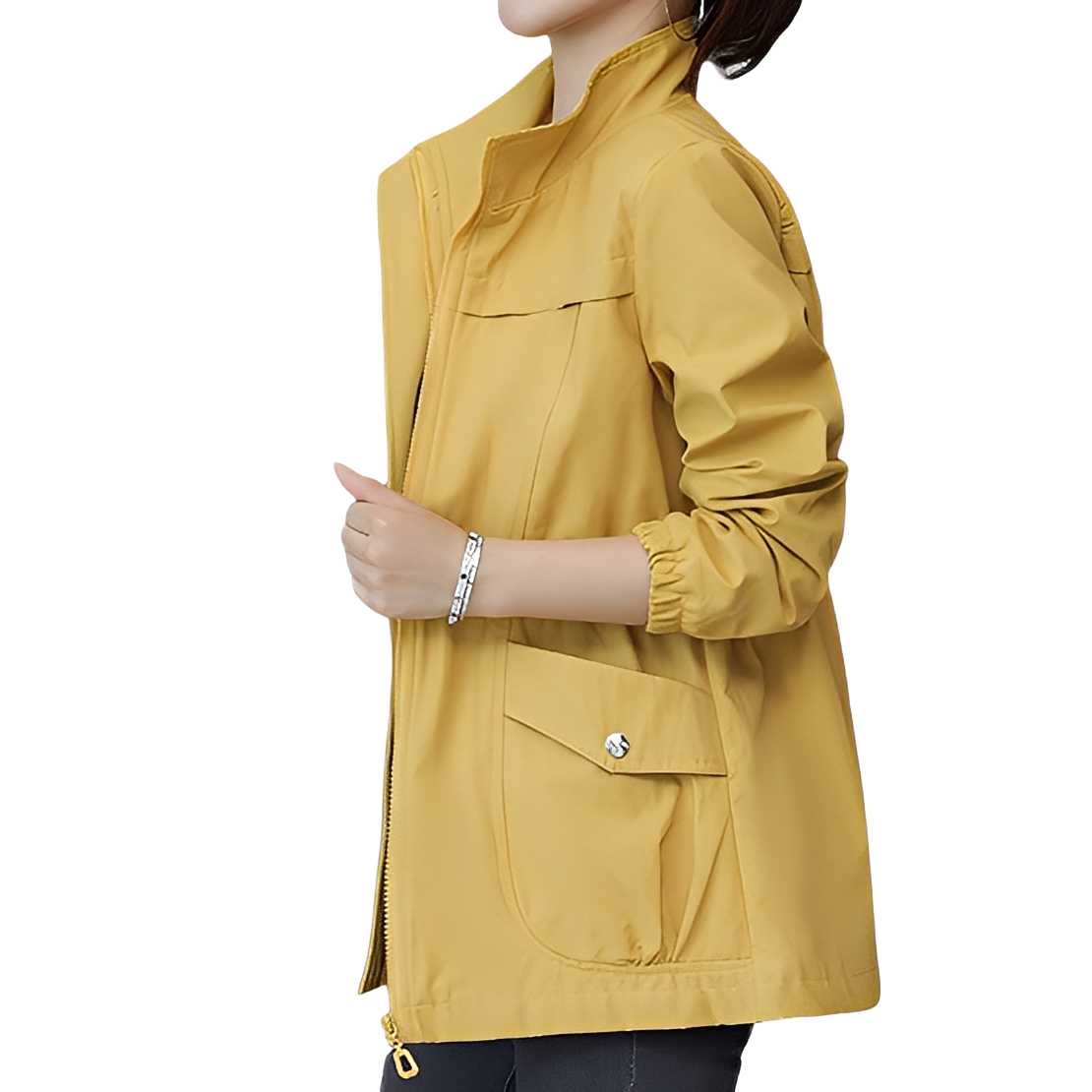 Gwenda - Stylish jacket with adjustable waist for women