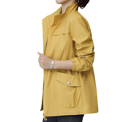 Gwenda - Stylish jacket with adjustable waist for women