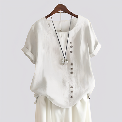 Isabelle - Comfortable Shirt with Short Sleeves for Women
