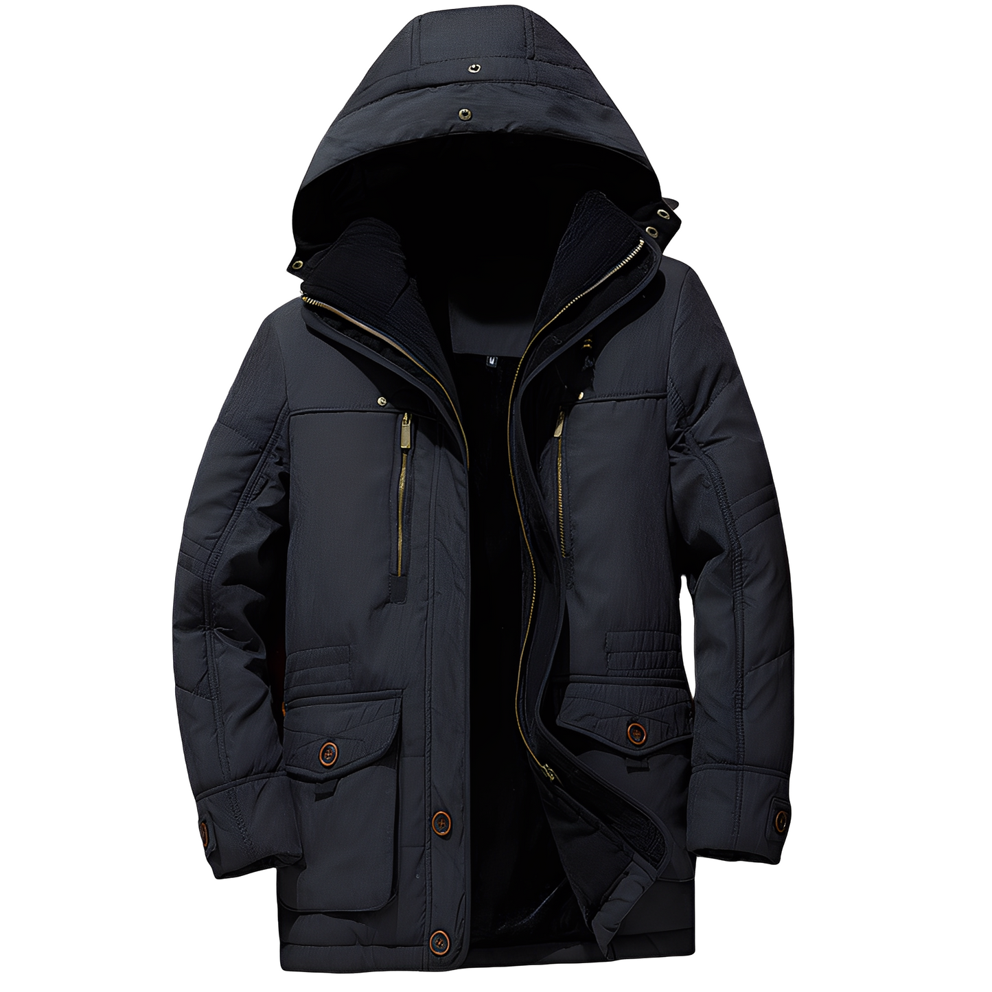 Bruce - Στιλάτη κουκουλοφόρη ζακέτα με ζεστό επένδυση για άνδρες