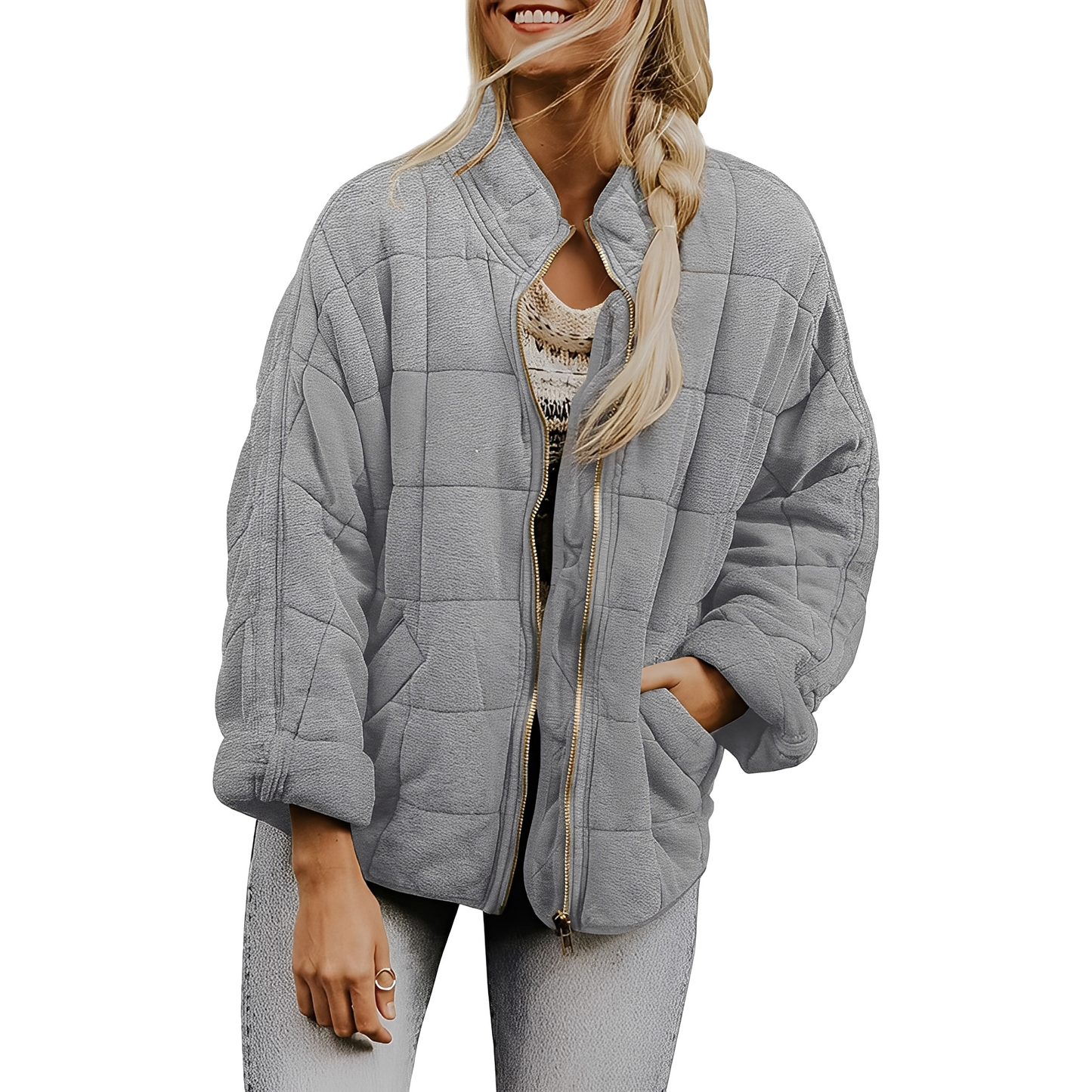 Luana - Daily quilted jacket with pockets for women