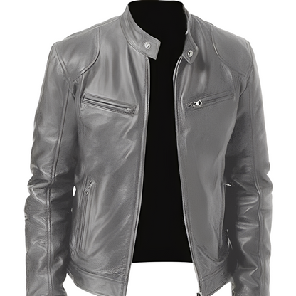 Crawford - Daily, slim fit leather jacket for men