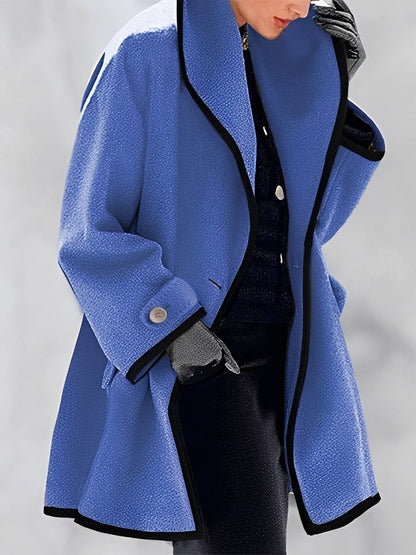 Whitney - Klasyczny długi wełniany płaszcz dla kobiet