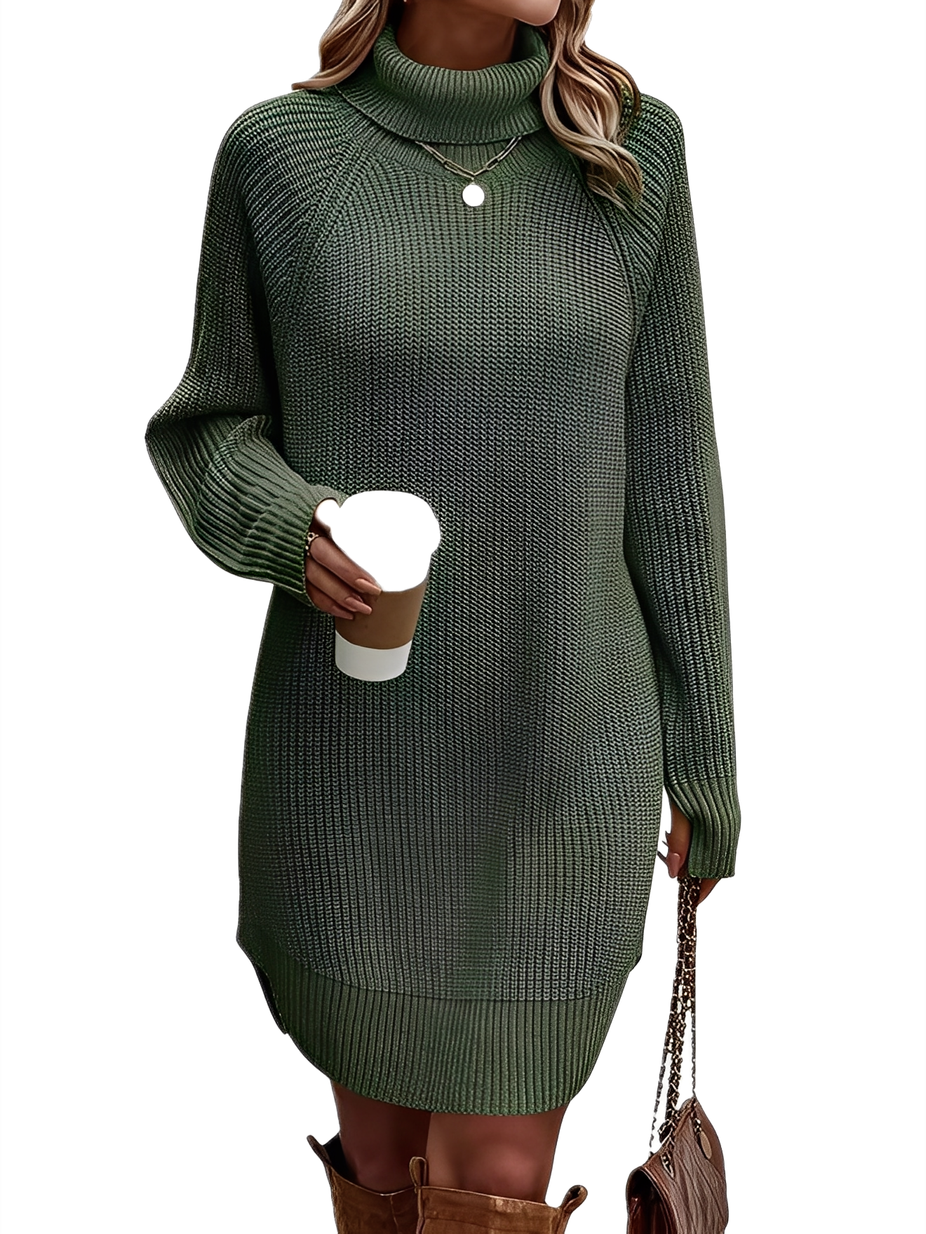 Melanie - Elegant, warm knitted dress for women