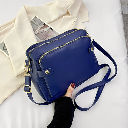 Michaela - Κλασική Δερμάτινη Τσάντα Ώμου για Γυναίκες