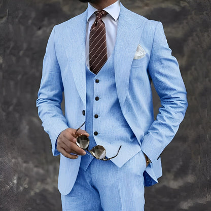 Cordell - Κομψό, επίσημο τριών κομματιών κοστούμι για άνδρες