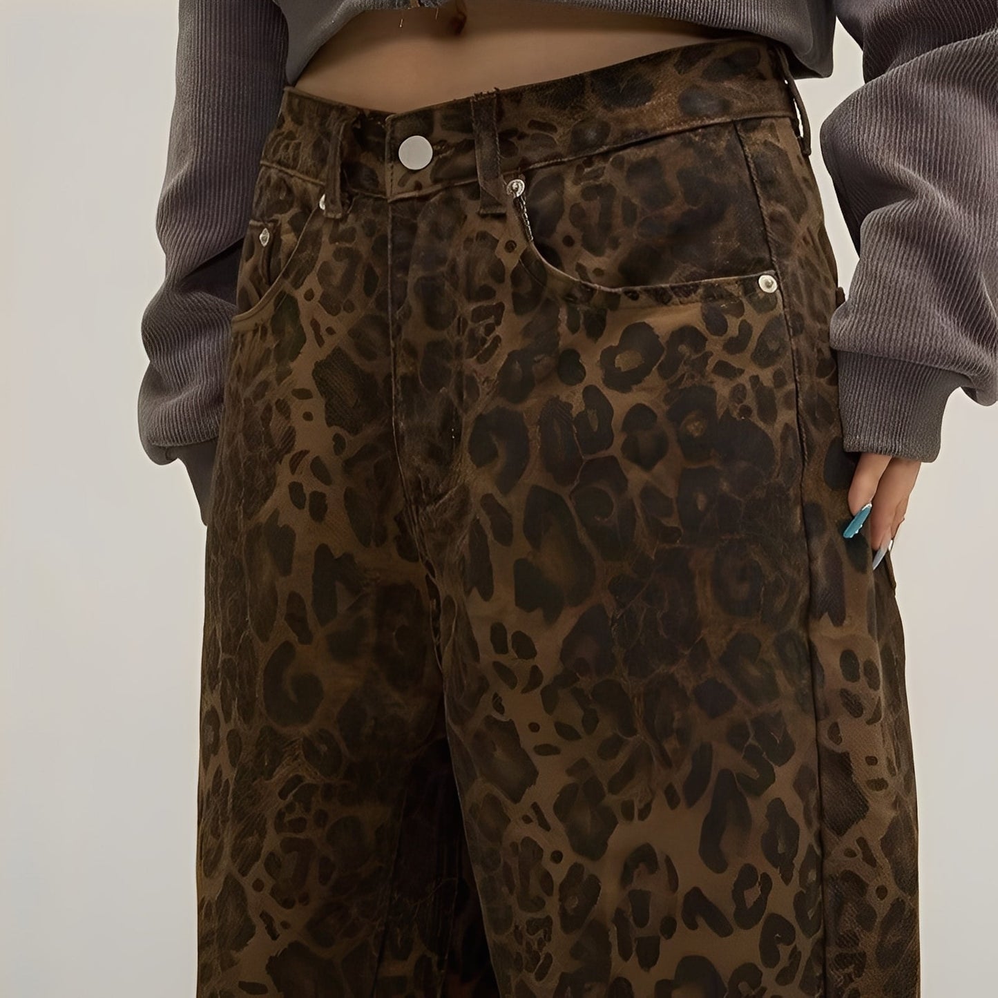 Felecia - Στιλάτα τυπωμένα baggy τζιν για γυναίκες