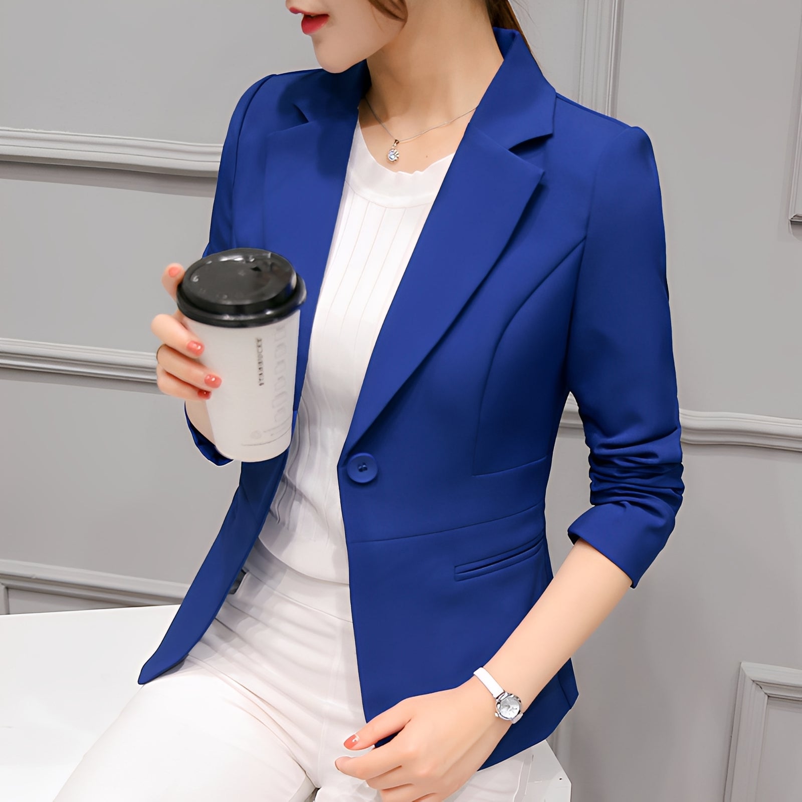 Lindy - Stylish single-button blazer for women