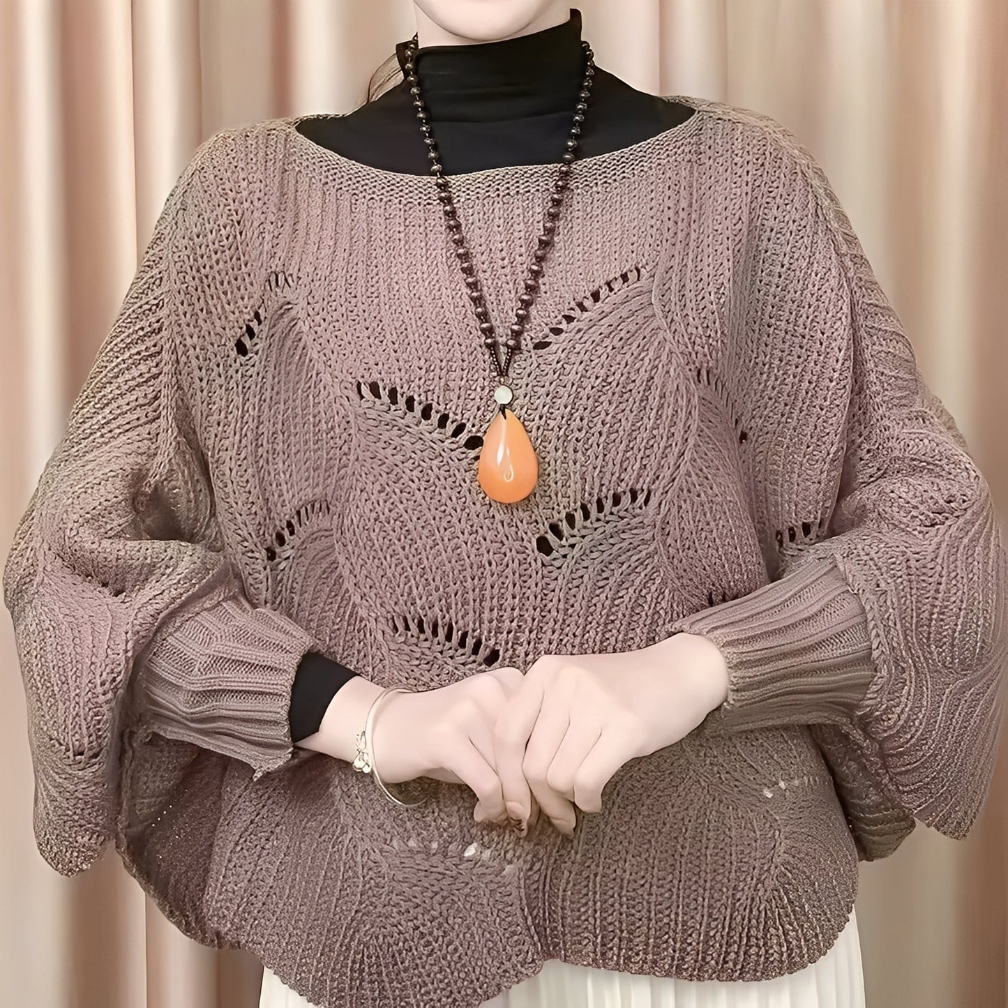 Celestine - Θερμοπουλόβερ με πλατιά μανίκια για γυναίκες