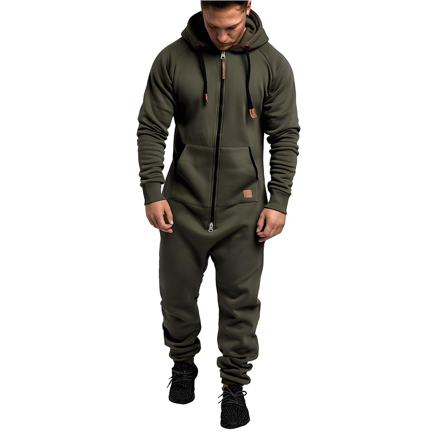 Benson - Relaxed Fleece Jumpsuit with Hood for Men