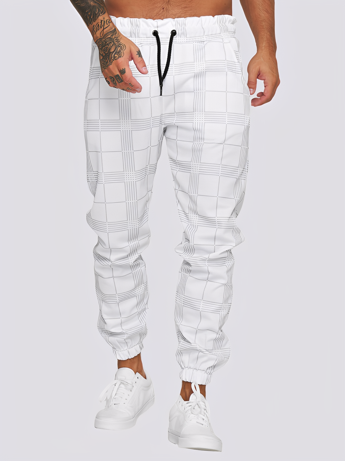 Jaeden - Στιλάτο καρό παντελόνι για άνδρες