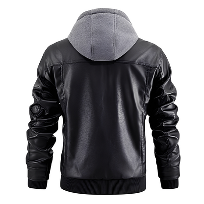 Everard - Κλασική Μοτοσικλετιστική Ζακέτα με Κουκούλα για Άνδρες