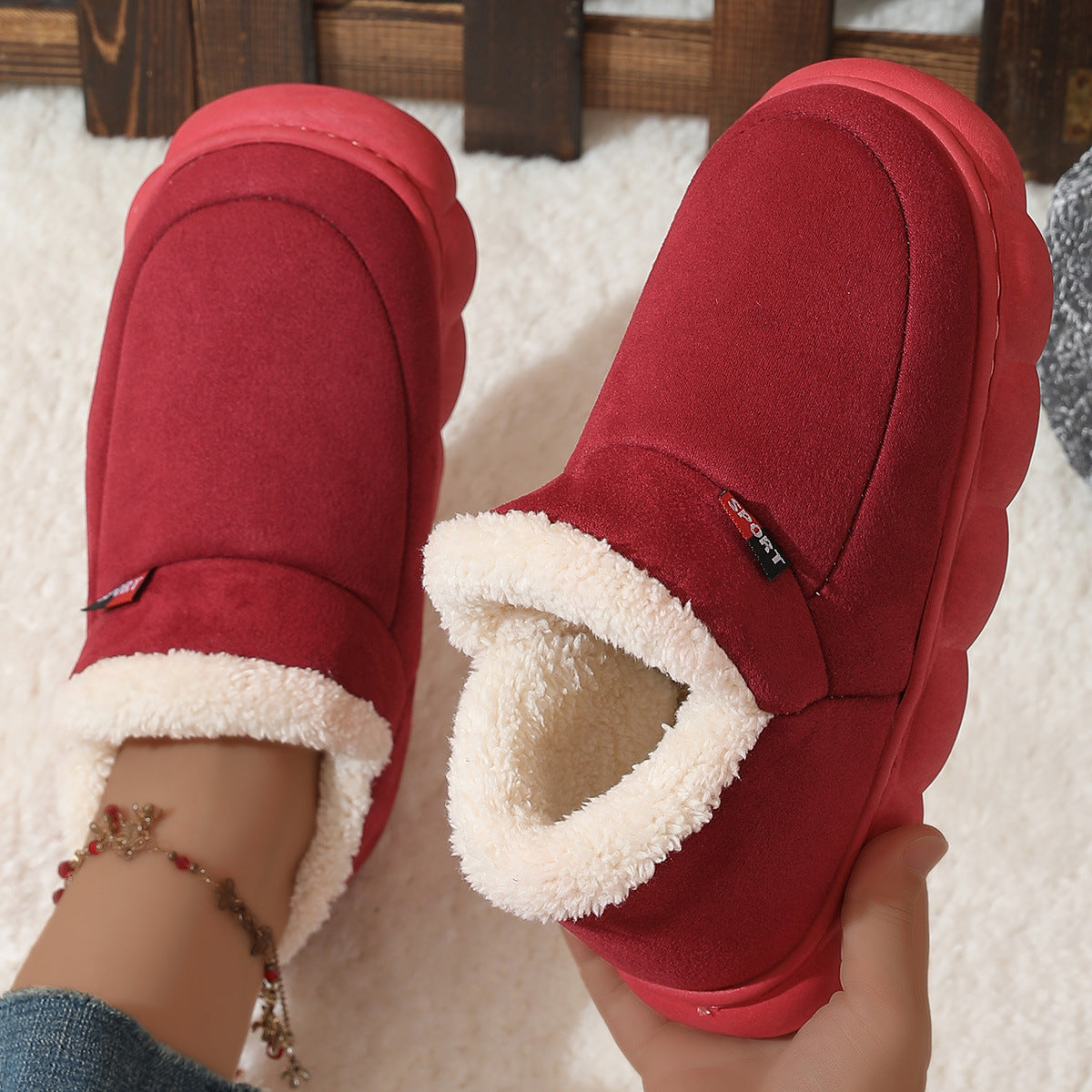Rebecca - Stylish, warm plush shoes for women