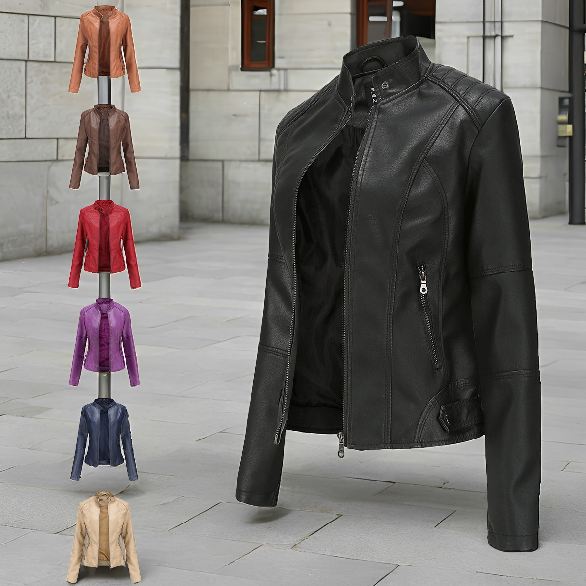 Martha - Στιλάτη, λεπτή κοπή δερμάτινη ζακέτα για γυναίκες