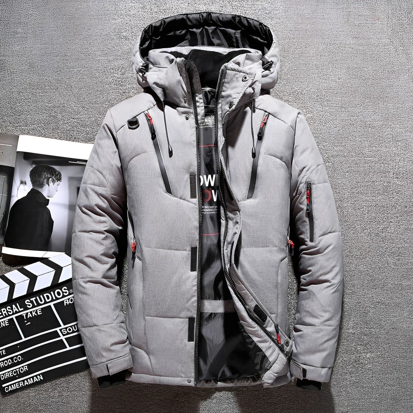 Damian - Veste moderne avec capuche et multiples poches pour hommes