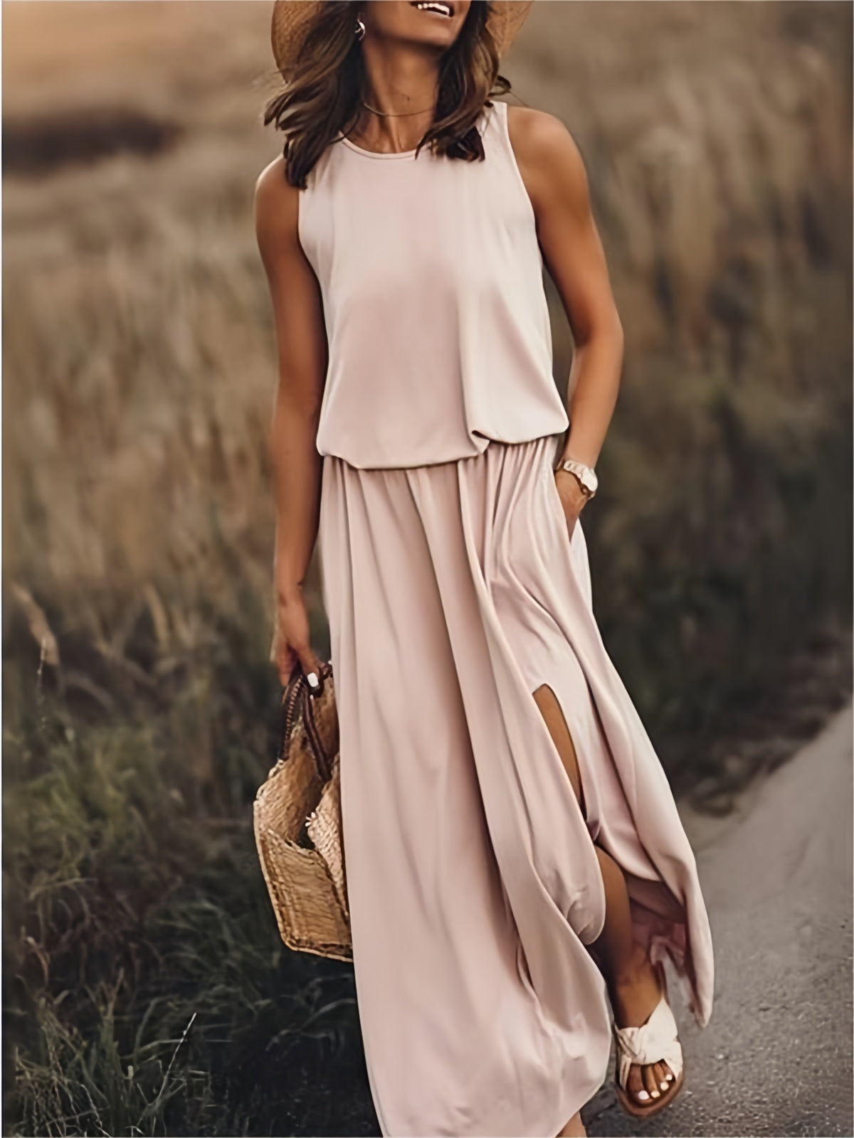 Edna - Boho Maxi Dress made of Modal in Stylish Design