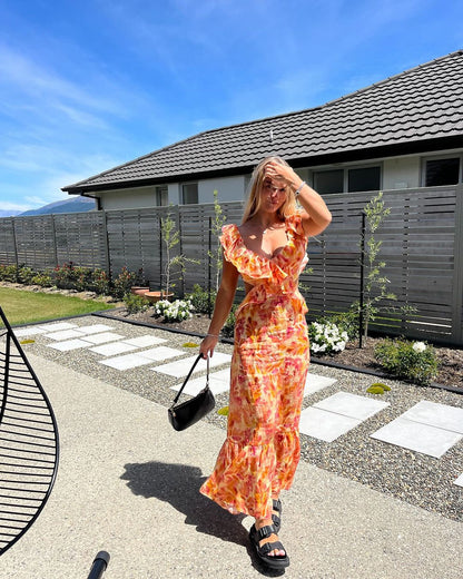 Isolde – Στενό Φόρεμα Λουλουδάτο