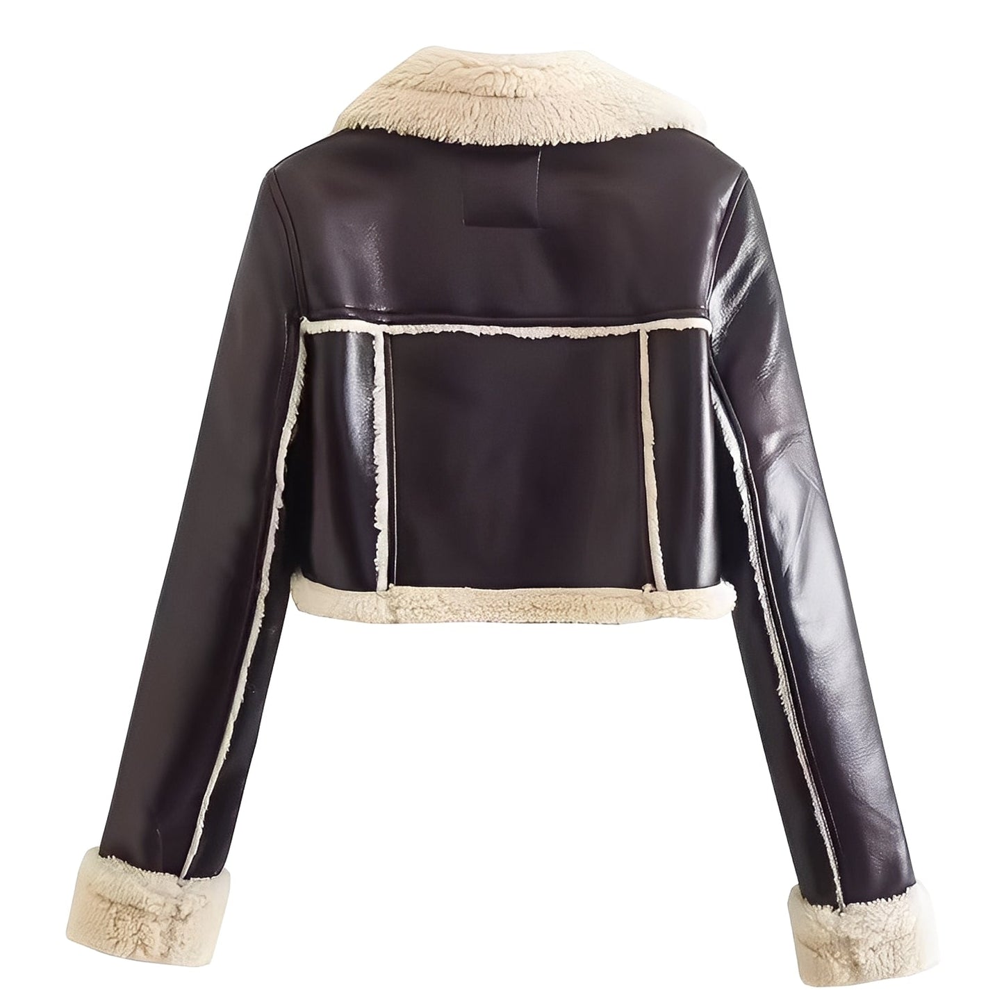 Kristina - Warm leather jacket with wool lining for women