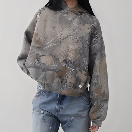 Anya - Comfortable Hoodie in Camouflage