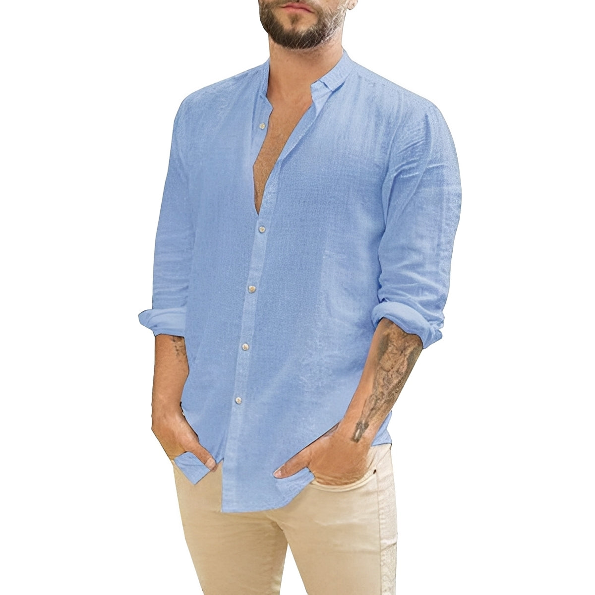 Johnny - Simple Button-Front Shirt for Men