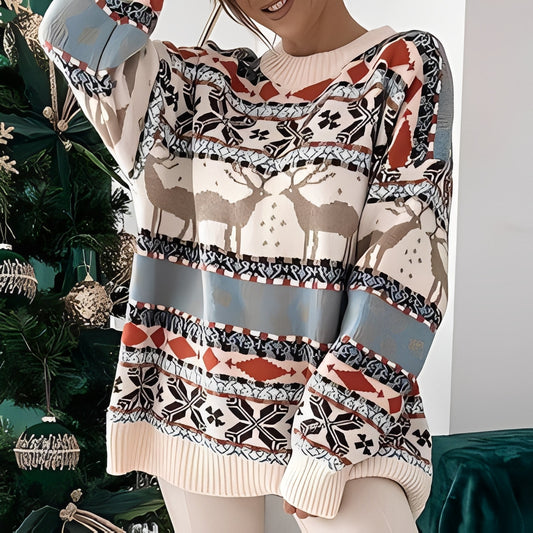 Rosemary - Στυλάτο, ζεστό χριστουγεννιάτικο πουλόβερ για γυναίκες