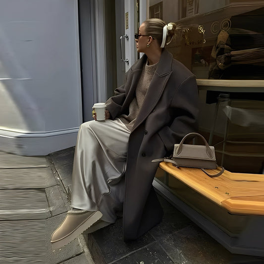 Veronica - Elegant, casual long coat for women