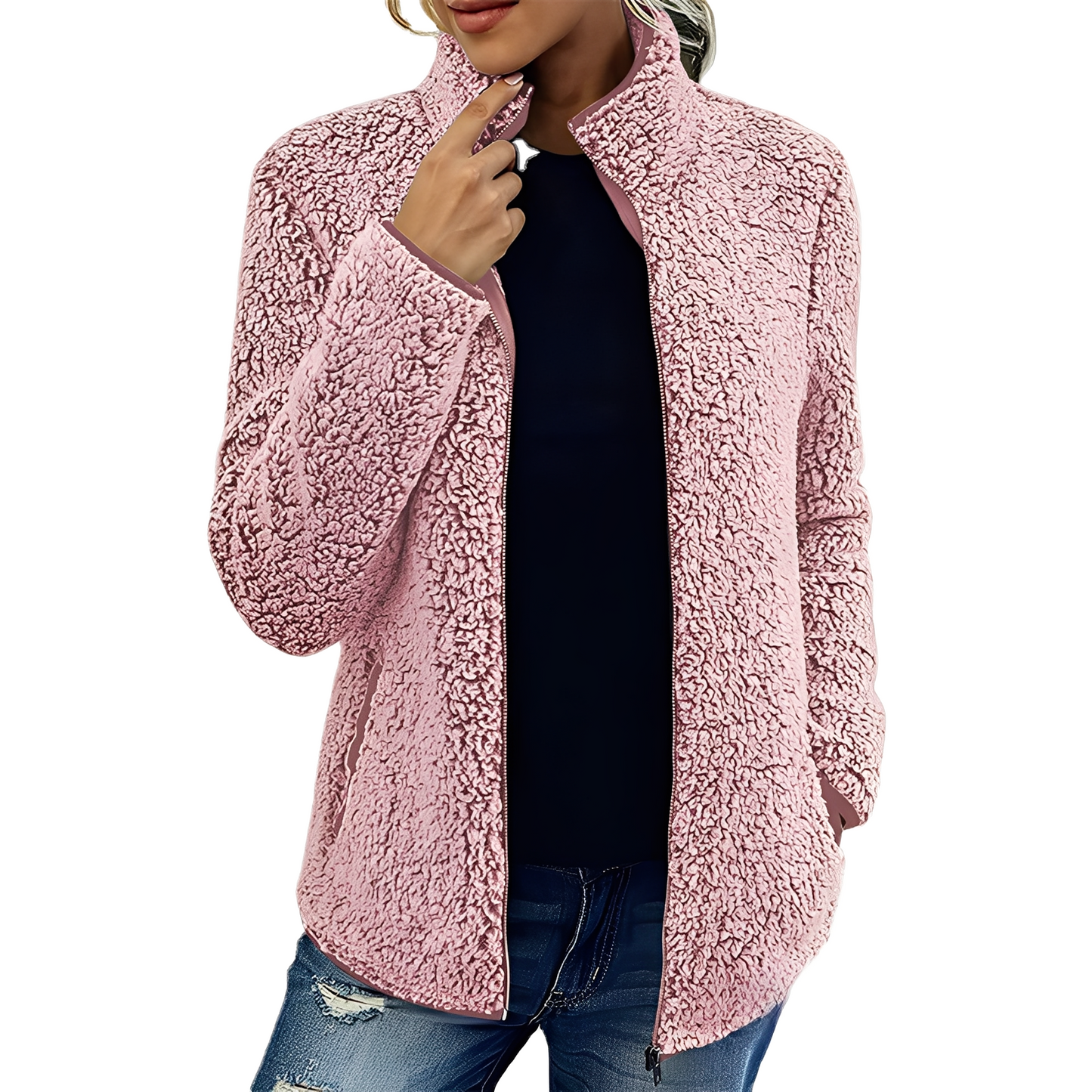 Larissa - Stylish, warm fleece jacket for women