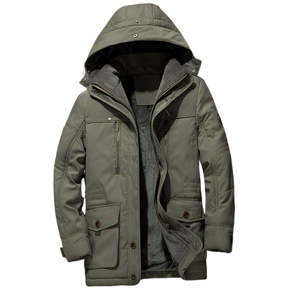 Bruce - Στιλάτη κουκουλοφόρη ζακέτα με ζεστό επένδυση για άνδρες
