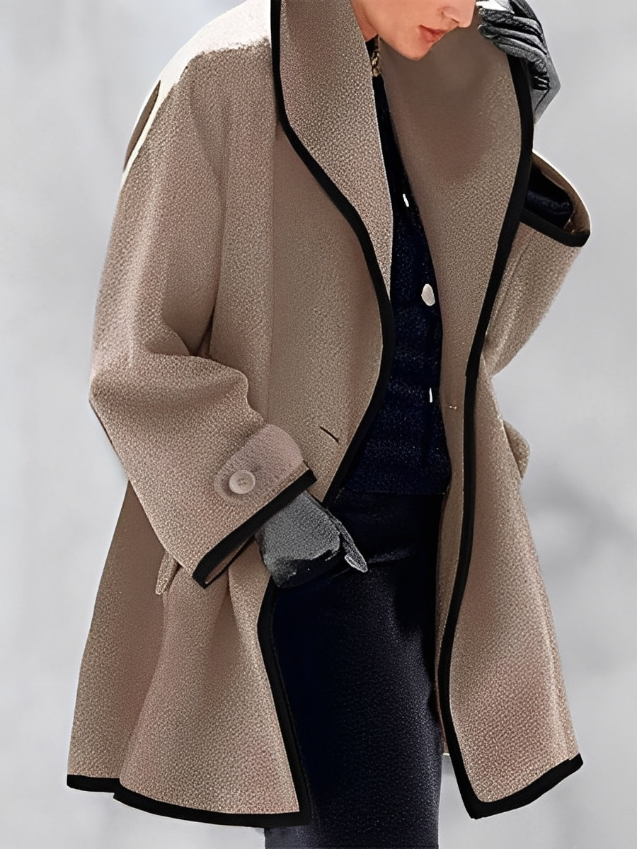 Whitney - Classic long woolen cape for women