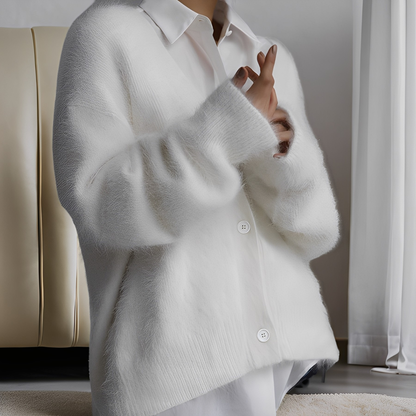 Emberly - Χαλαρός, χαλαρά εφαρμοστός κασμιρένιος πουλόβερ για γυναίκες