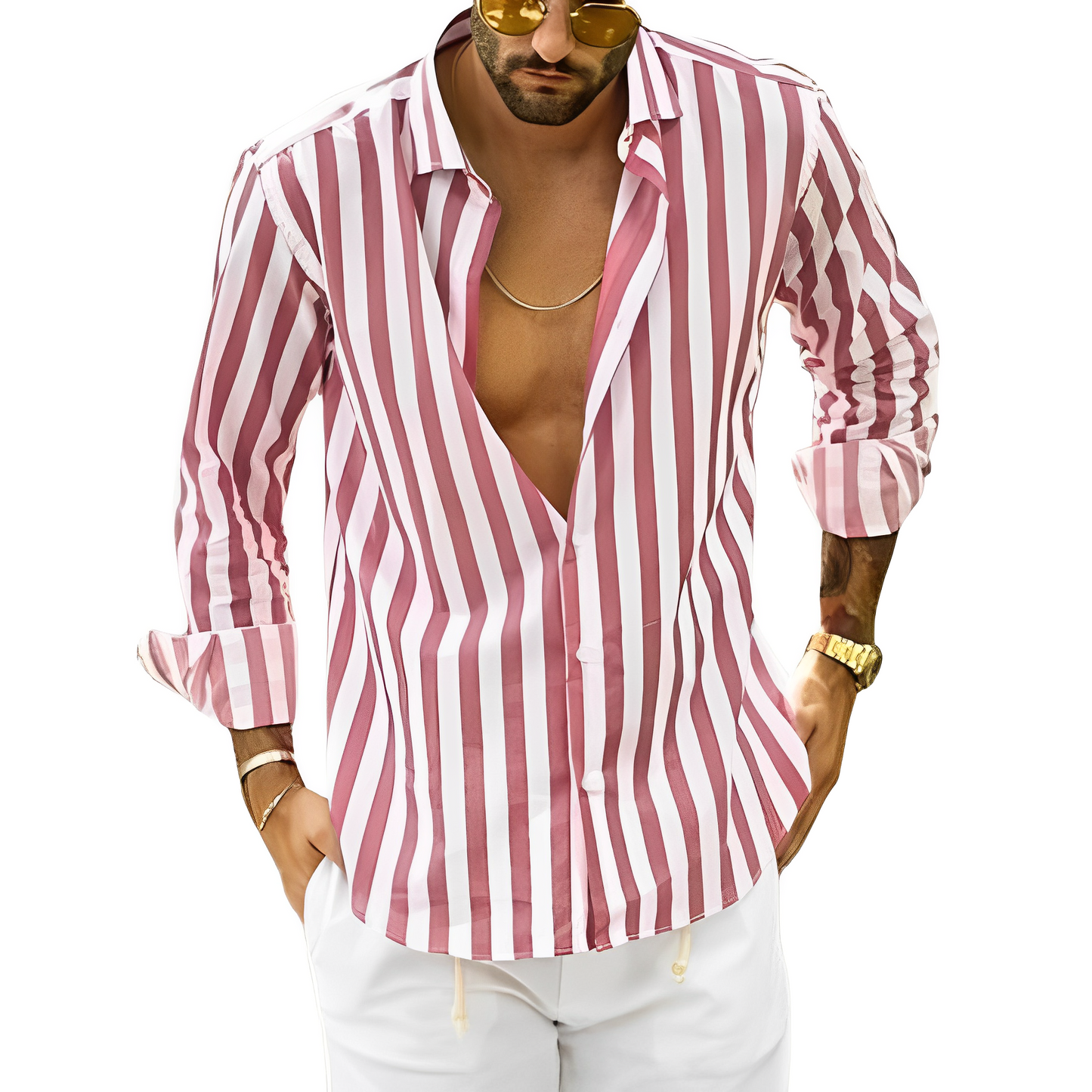 Greyson - Comfortable summer shirt with stripes for men